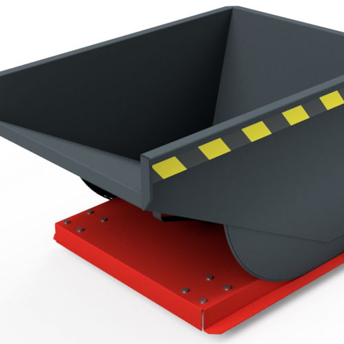 Caçamba basculante para resíduos - Minikipper 115.500 series - Karl H. Bartels GmbH - com rodas / aberta / de grande capacidade