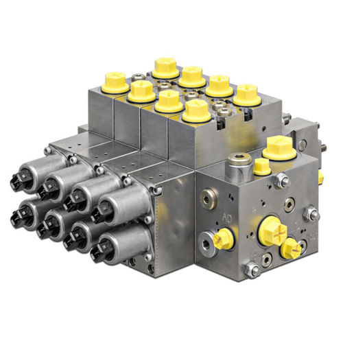 Válvula direcional hidráulica spool - APV 10 - Fluitronics GmbH - de acionamento manual / acionada por solenoide / eletro-hidráulica