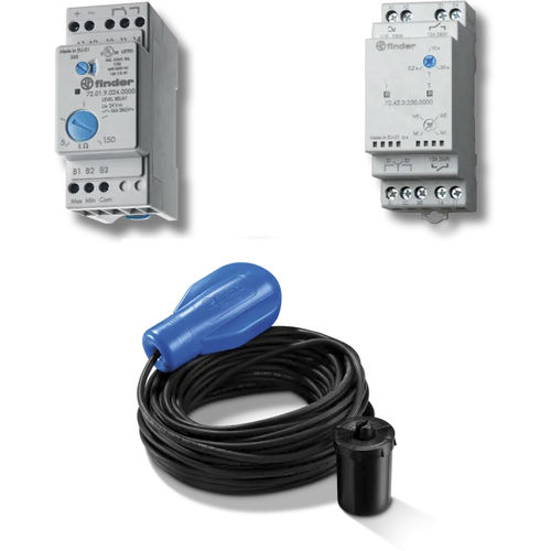 Relé de controle de nível - 72 series - FINDER S.p.A. con unico socio - 1 NA/NF / para trilho DIN / ajustável
