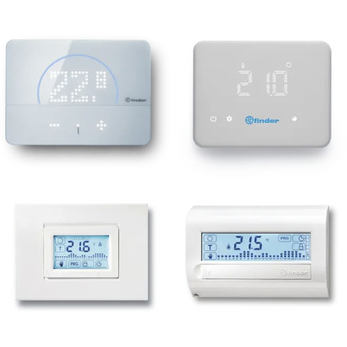 Termostato eletrônico - 1C series - FINDER S.p.A. con unico socio - programável / SPDT / de parede
