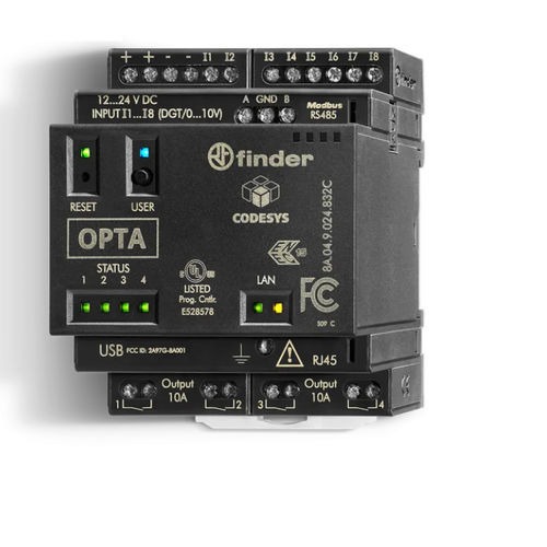 Relé programável de 8 E - 8A04 series - FINDER S.p.A. con unico socio - com entradas analógicas / com entradas digitais / em rede Ethernet