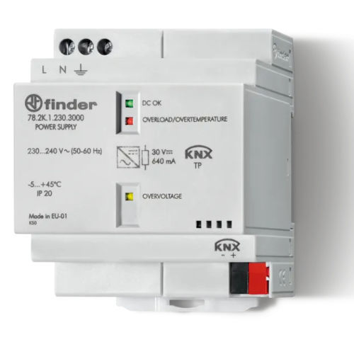 Fonte de alimentação elétrica para trilho DIN - 78.2K - FINDER S.p.A. con unico socio - CC / com saída simples / chaveada