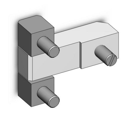 Dobradiça em aço - 0.54.0105.0 - Steinbach & Vollmann  GmbH & Co.KG - de parafusar / para porta