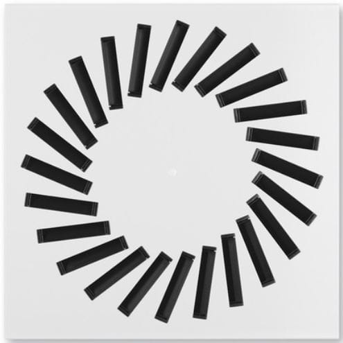 Difusor de ar circular - VDW  - TROX - quadrado / de teto / de indução