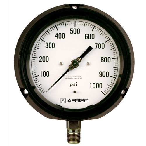 Manômetro com mostrador analógico - RF130PG D101 - AFRISO-EURO-INDEX - NPT 1/2 / de vidro / em material plástico