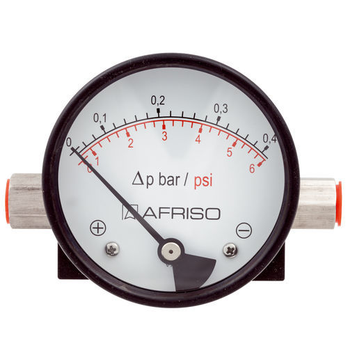 Manômetro diferencial - MAG80Dif D312 - AFRISO-EURO-INDEX - com mostrador analógico / em aço inoxidável / compacto