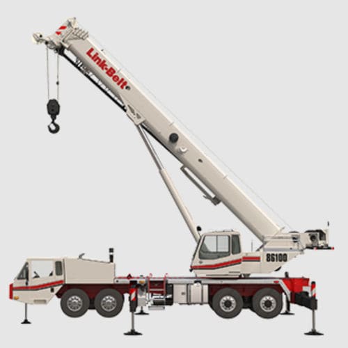 Guindaste montado em caminhão - HTT-86100  - Link-Belt - telescópico / para terrenos acidentados / para obras