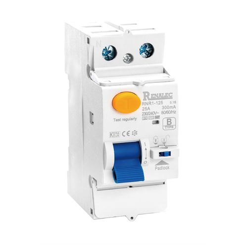 Disjuntor magnético - RNR1-125(B type)-RCCB - WENZHOU RENA ELECTRIC CO.,LTD - de baixa tensão / de corrente residual / para distribuição elétrica
