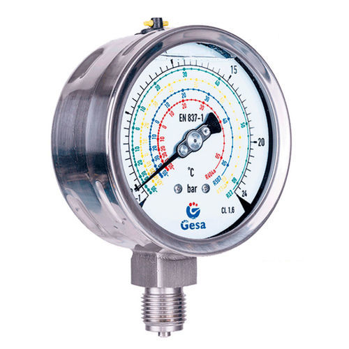 Manômetro de pressão relativa - M0503 series - GESA TERMOMETROS - com mostrador analógico / para montagem vertical / NPT 1/4