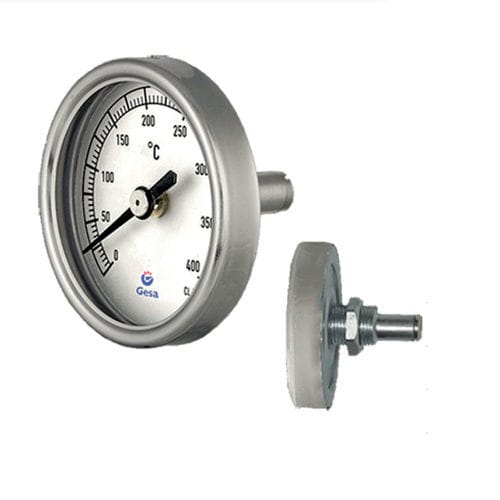 Termômetro bimetálico - D43 series - GESA TERMOMETROS - com mostrador analógico / fixo / em aço inoxidável