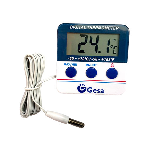 Termômetro com sensor - 810-211 GE series - GESA TERMOMETROS - com display LCD / industrial / para refrigeração industrial