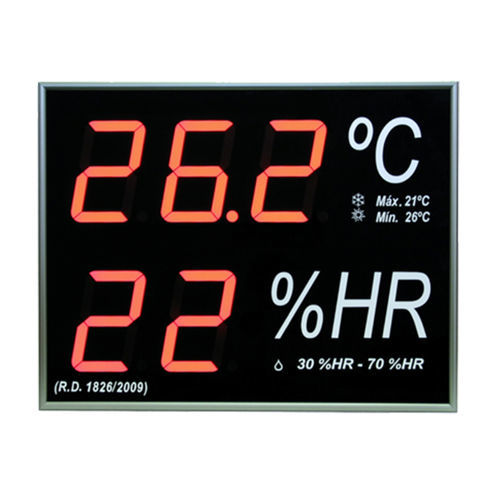 Termômetro com sensor - IN-2TH-R20IV2 - GESA TERMOMETROS - de LED / IP54 / IP20