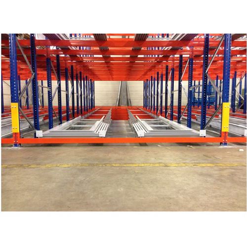 Sistema Push-Back - SAAR LAGERTECHNIK GmbH - para cargas longas / em aço
