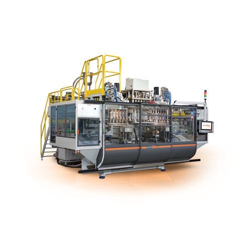 Sopradora-extrusora - PB15E series - Plastiblow - para garrafas / para contêineres / com duas estações