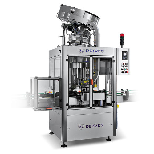 Tampadora-rosqueadora de tampas rotativa - TR-PF - Rejves Machinery S.r.l - automática / modular / não especificado