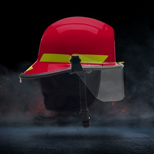 Capacete para bombeiro - LTX - naffco - amarelo / vermelho / preto