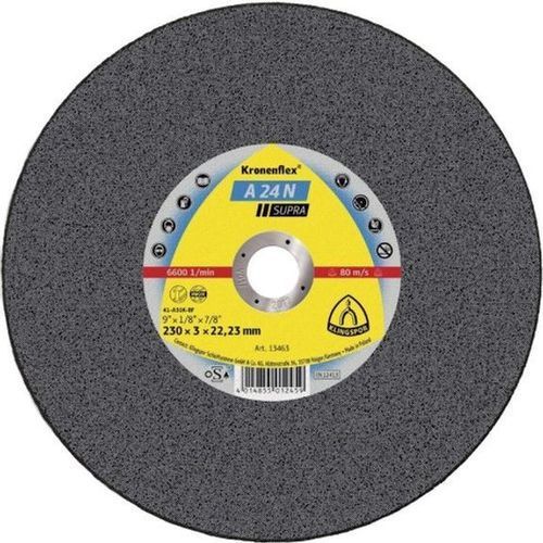 Disco de corte para metais - A24N Supra - KLINGSPOR - para aço / para aço inoxidável / de óxido de alumínio