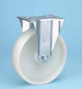 Rodízio fixo - PP R series - WICKE - com placa de fixação / monobloco / em polipropileno