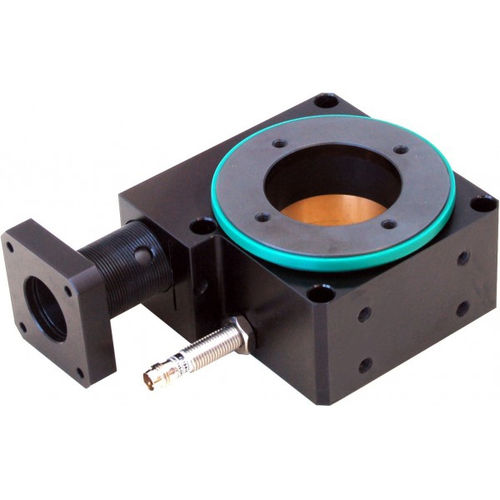 Mesa rotativa indexadora com fuso de rosca sem-fim - RT2A  - Föhrenbach GmbH, Positionier-Systeme - acionada por motor / compacta