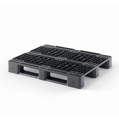 Palete em plástico reciclado - Eco US5 (OD-3R) - Cabka - ISO / para cargas médias / industrial