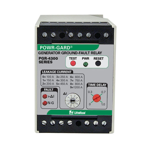 Relé de proteção para gerador - PGR-4300 series - Littelfuse - para montagem em painel / temporizador / ajustável
