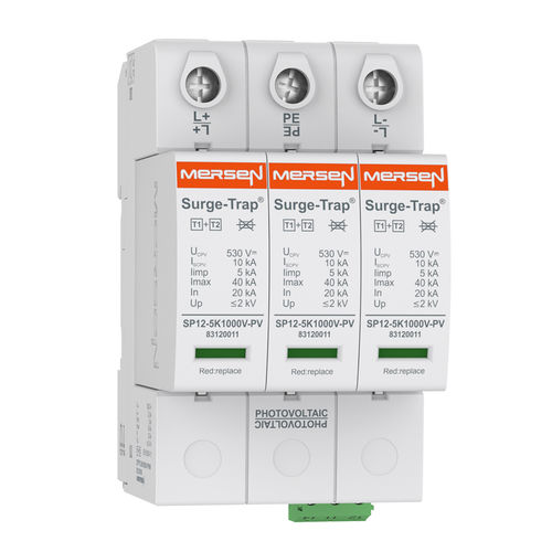 Dispositivo de proteção contra surtos para usina de energia fotovoltaica - Surge-Trap® STPT2 series - Mersen - Electrical Power - de tipo 2 / multipolar / CC