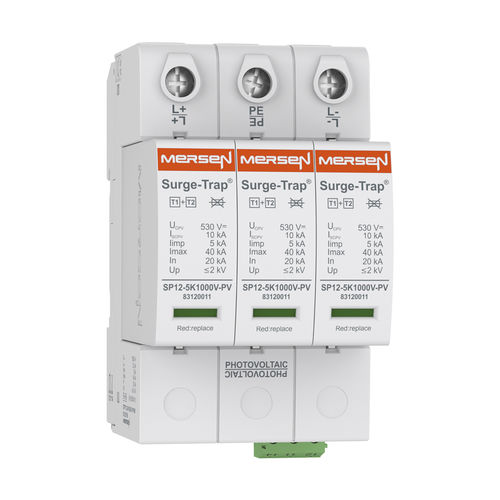 Dispositivo de proteção contra surtos para usina de energia fotovoltaica - Surge-Trap® series - Mersen - Electrical Power - de tipo 2 / de tipo 1 / combinado