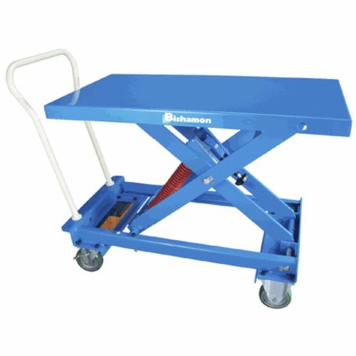 Mesa elevatória tipo tesoura - MobiLeveler ESX series  - Bishamon - manual / móvel / persiana externa