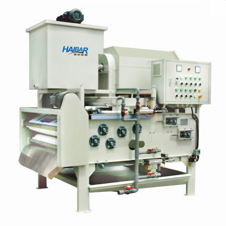 Filtro-prensa de esteira - HTA series - Shanghai Haibar Mechanical Engineering Co.,Ltd - rotativo / contínuo / para tratamento de lodo