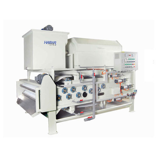 Filtro-prensa de esteira - HTB series - Shanghai Haibar Mechanical Engineering Co.,Ltd - rotativo / para tratamento de lodo