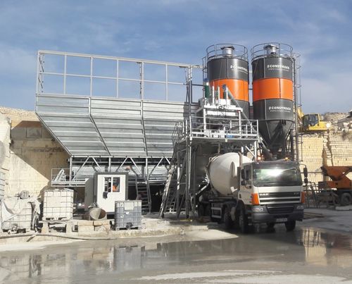 Central de concreto estacionária - Drymix-100 - CONSTMACH Concrete Plants & Crushers - compacta / automática / horizontal