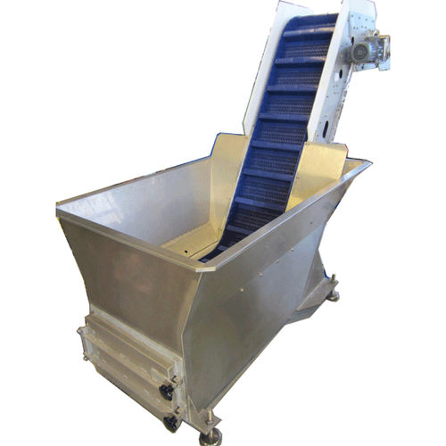Tremonha elevatória - VMK52 - VMK Fish Machinery - para pescado / para alimentadores / com esteira transportadora