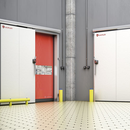 Porta de correr - S220GD  series - PANELCHOK - em polietileno / para câmara frigorífica / automática