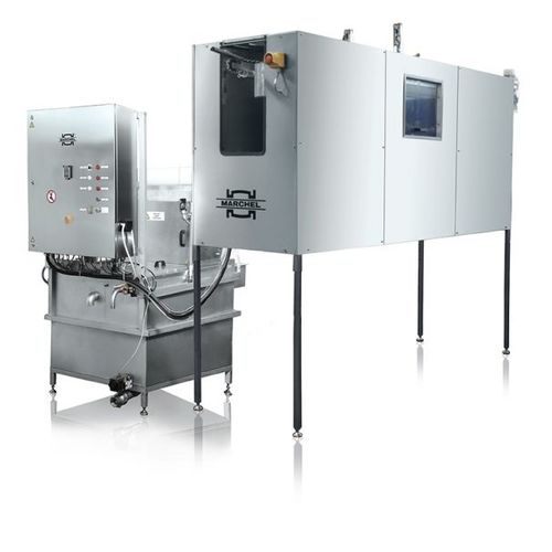 Máquina de limpeza a jato de água - Heinz Marchel GmbH & Co. KG - automática / para a indústria alimentícia / em aço inoxidável
