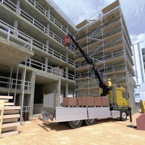 Guindaste montado em caminhão - L-HiPro 235 - Hiab - com lança / para obras / de elevação