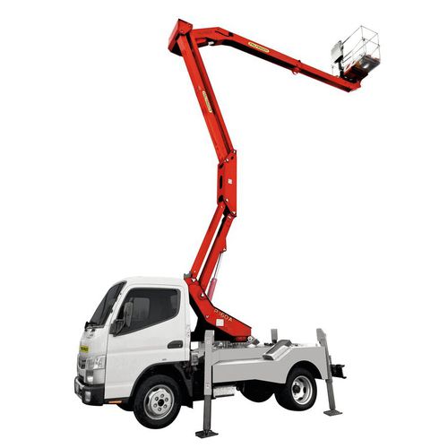 Plataforma telescópica montada em caminhão - P 160 A - Palfinger - compacta