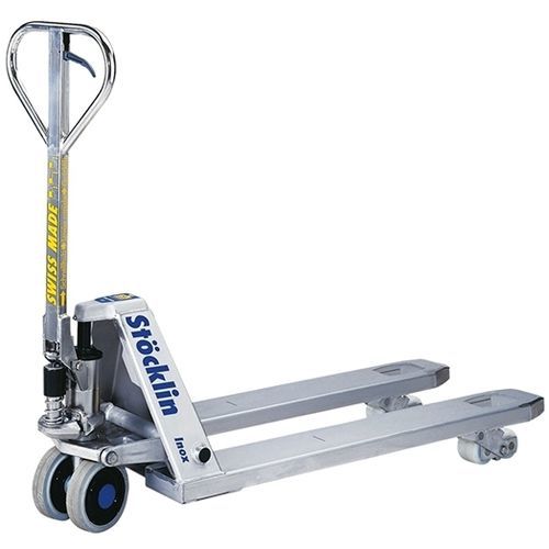 Transpaleteira hidráulica - SHR 2000 INOX - Stöcklin - manual / em aço inoxidável / de rápida elevação