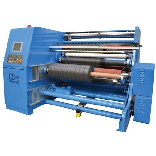 Rebobinadeira-cortadeira longitudinal automática - ALPHASHAFT  - Alpha Converting Equipment Ltd. - compacta / para papel / para etiquetas