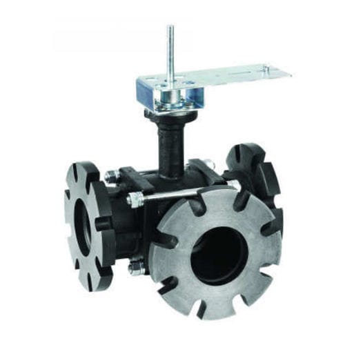 Válvula de esfera - VBF3 series  - Honeywell Environmental & Combustion Controls EMEA - com atuador elétrico / de controle / de mistura