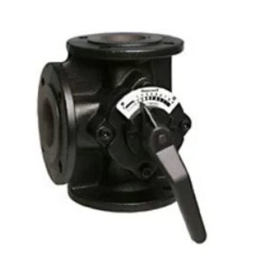 Válvula rotativa de 3 vias - V5431 series  - Honeywell Environmental & Combustion Controls EMEA - de acionamento manual