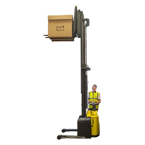 Empilhadeira retrátil elétrica - Combi-WR - Aisle-Master - para operador a pé / de movimentação / para corredores muito estreitos