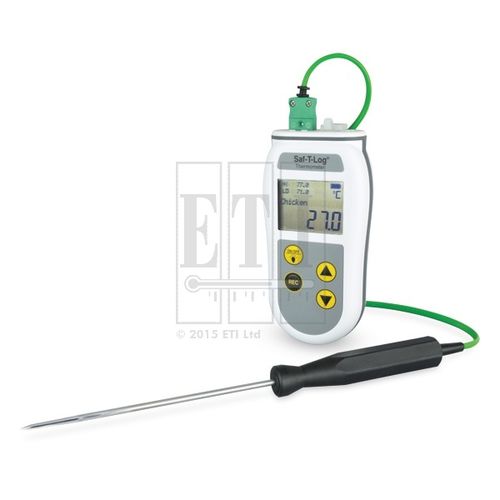 Termômetro com sensor - Saf-T-Log - Electronic Temperature Instruments Ltd - de termopar / com display LCD / à prova de água