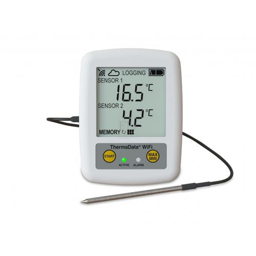 Registrador de dados de temperatura - ThermaData TD1F - Electronic Temperature Instruments Ltd - USB / Wi-Fi / com display LCD