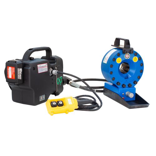 Prensa de mangueiras - TUBOMATIC H47 E-PUMP - OP Srl - para mangueiras hidráulicas / manual / portátil