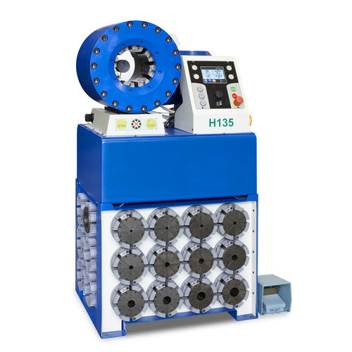 Prensa de mangueiras hidráulicas - TUBOMATIC H135 ES - OP Srl - semiautomática / hidráulica / controlada por CLP
