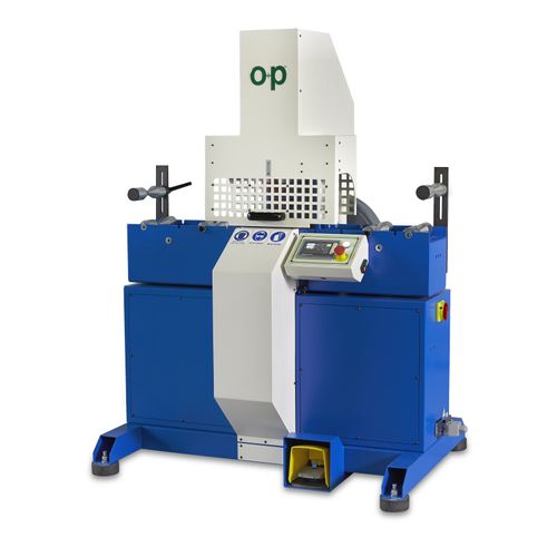 Máquina de corte com faca rotativa - TF6 - OP Srl - para borracha / de mangueiras / controlada por CLP