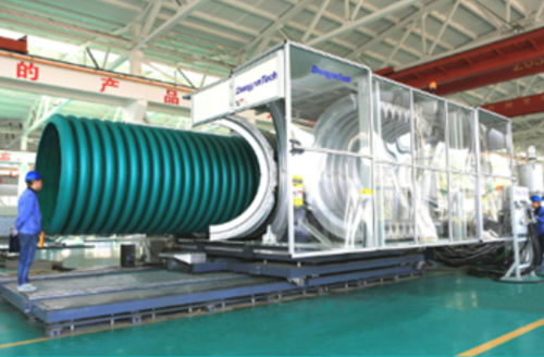 Máquina de corrugar tubos para a produção de tubos estriados - ZC-2000H - Zhongyun Group - para linha de extrusão