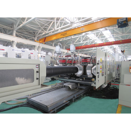 Linha de extrusão para tubos corrugados de parede dupla - ZC-300H - Zhongyun Group - com resfriamento a água / para tubos corrugados / para tubos de drenagem de água pluvial
