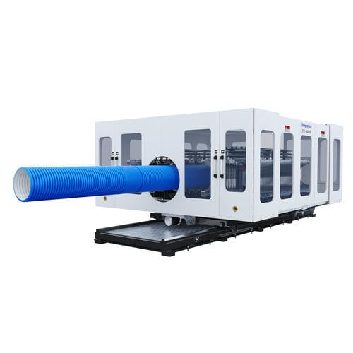 Linha de extrusão com resfriamento a água - ZC-600H - Zhongyun Group - para tubos corrugados / para tubos de drenagem de água pluvial / para dutos de ventilação