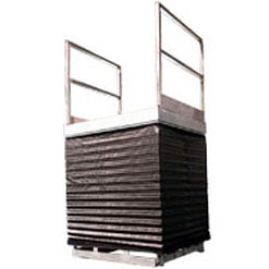 Mesa elevatória tipo tesoura - Alapontlogistics - hidráulica / estacionária / com guardas de segurança